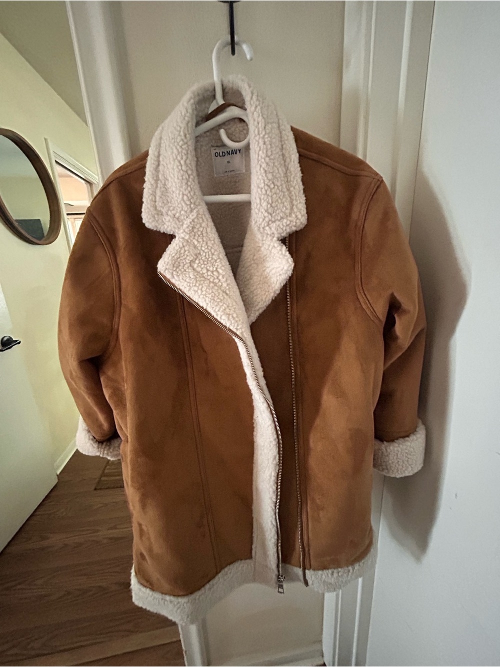 Sherpa lined suede old navy jacket